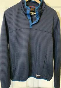 Gerry Mens Sz L 1/4 Snap Lightweight Pullover Jacket Gray Blue Sweater - Picture 1 of 7