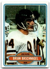 1980 Topps Brian Baschnagel Football Cards #21