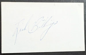 Rich Billings - 1968 Debut Autographed 3x5 Index Card - Washington Senators - Picture 1 of 2