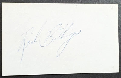 Rich Billings - 1968 Debut Autographed 3x5 Index Card - Washington Senators - Image 1 of 2