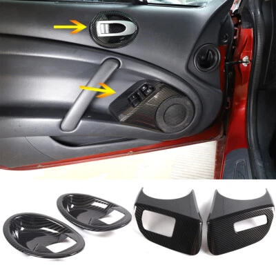 Marco elevador de ventana ABS de fibra de carbono y moldura de tazón de puerta para Mitsubishi ECLIPSE 06-11 Foto 1 de 4