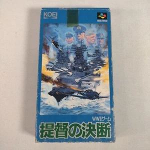 Japanese Teitoku no Ketsudan Super Famicom Japan Import Complete CIB US Seller - Picture 1 of 15