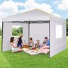 10' X 20' Outdoor Party Tent Gazebo With 6 Side Walls - Waterproof, UV Resistant (White)
