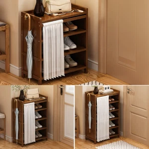 4/5/6/7 Tier Shoe Rack Storage Shelf Unit Dustproof Cabinet Organiser Stand Door - Picture 1 of 132