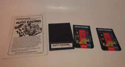 Auto Racing (Intellivision, 1980) WHITE LABEL *RARE* w/ Manual & Both Overlays - Image 1 of 3