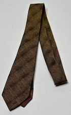 1950s 1960s VINTAGE SKINNY ~ silk DRESS SHIRT SUIT Neck TIE ~ Black And Gold