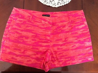 Pantalones Cortos Will I Smith Mujer Naranja y Fucsia Estampado Geométrico Con Elástico Talla 12 Foto 1 de 2