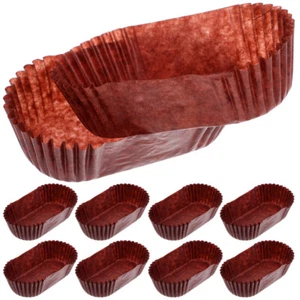 Oval Cupcake Paper Paper Loaf Bread Pan Liners Oval Cake Cupcake Paper Liner - Picture 1 of 12