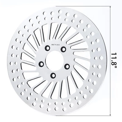 11.8" Front Left Brake Rotors Fit For Harley Touring Road Glide King 2008-2024 - Image 1 of 4