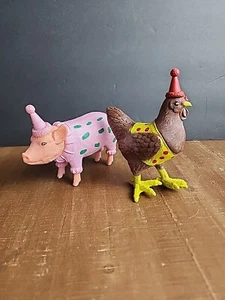 Cake Topper Birthday Party Animals Target Bullseye Playground Chicken Pig - Picture 1 of 21