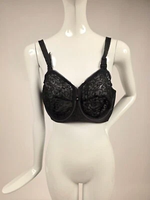 SUJETADOR ENCAJE NEGRO VINTAGE AÑOS 60 TALLA 34D Foto 1 de 4