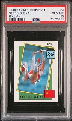 SERGEI BUBKA 1986 Panini Supersport Italian ROOKIE #4 PSA 10 - POP 1! - Image 1 of 2
