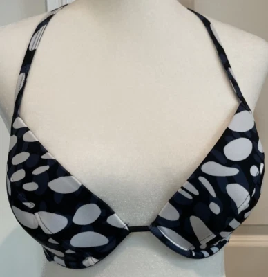 VICTORIA SECRET 34C NEGRO AZUL BIOFIT CON AROS ACOLCHADO BIKINI TRAJE DE BAÑO Foto 1 de 4