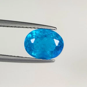 1.75 Ct Natural Good Luster Neon Blue Apatite Oval Mixed Cut-A1129 - Picture 1 of 2