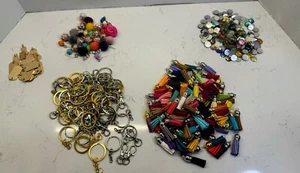 Jewelry Findings Lot - Tassels, Metal Tags, Key Chains, Hot Fix Stones - H - Picture 1 of 16