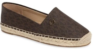 MICHAEL Michael Kors Brown Kendrick Slip-On Espadrille Flat Shoe NWB! - Picture 1 of 3