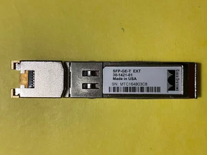 GENUINE Cisco SFP-GE-T EXT 30-1421-01 USA 1000BASE-T RJ45 SFP Transceiver - Photo 1/1