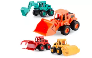 Construction Truck Toys Sand Toy Excavator Bulldozer Road Roller Children 4 Pack - Picture 1 of 8
