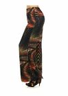 Striped Abstract Paisley Palazzo Pants Dress Work Attire Black Orange SM or MD
