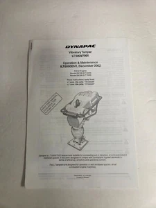 Dynapac LT 6000 & 7000 Vibrationsstopfer Betrieb Wartungsanleitung - Bild 1 von 1