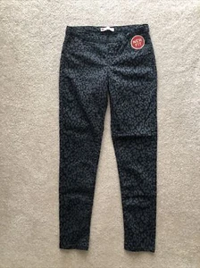 LEVIS New Fit Animal print cheetah black gray stretchy pull on leggings youth 16 - Picture 1 of 4