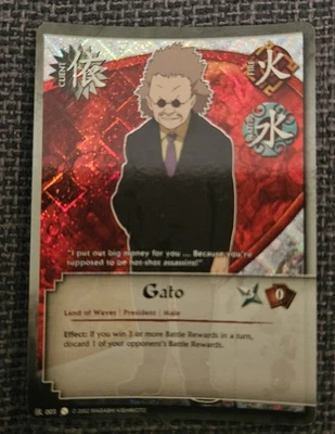 Naruto CCG 2006 Gato #003 Diamond Foil Unlimited Edition NM - Image 1 of 2
