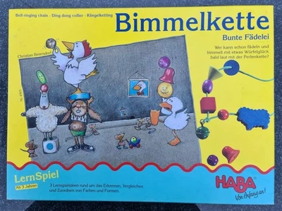 Bimmelkette - HABA 1996 - Bunte Fädelei - Lernspiel für 2-4 Spieler ab 3 Jahren - Bild 1 von 3