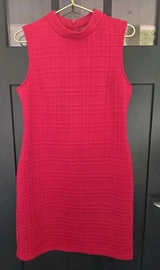 Sharagano Red Mini Soft Holiday Dress Women Size 10 EXCELLENT - Picture 1 of 7