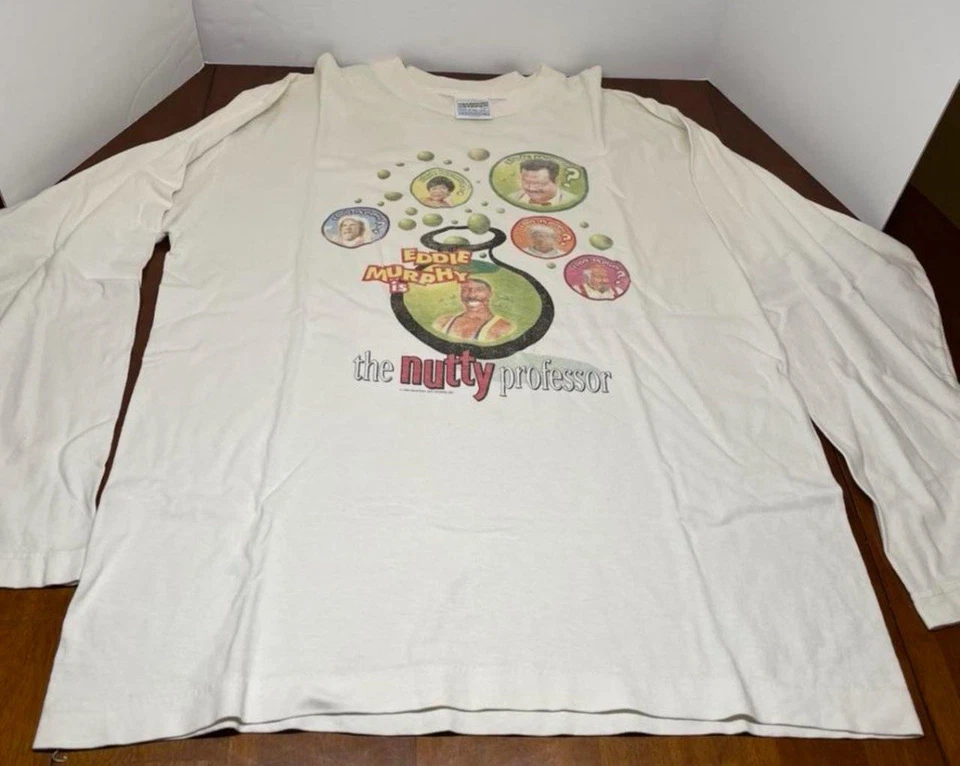 Rare Vintage The Nutty Professor Movie Promo Eddie Murphy Shirt 1996 L Comedy - Image 1 of 4