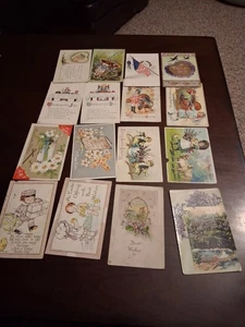 KONVOLUT 16 ALTE URLAUBSPOSTKARTEN, OSTERN, THANKSGIVING NEUJAHR VALENTINSTAG - Bild 1 von 9