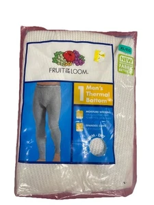 Fruit of the Loom Thermal Underwear Bottom Mens Size XL Long Johns New Old Stock - Picture 1 of 7