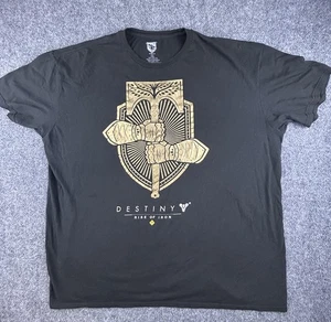 T-Shirt Destiny Rise of Iron Game Nero Oro Metallizzato Taglia XXL Gamestop (L) - Foto 1 di 7