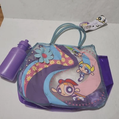 Bolso de vinilo púrpura translúcido Powerpuff Girls Cartoon Network Kmart 2002 Foto 1 de 4