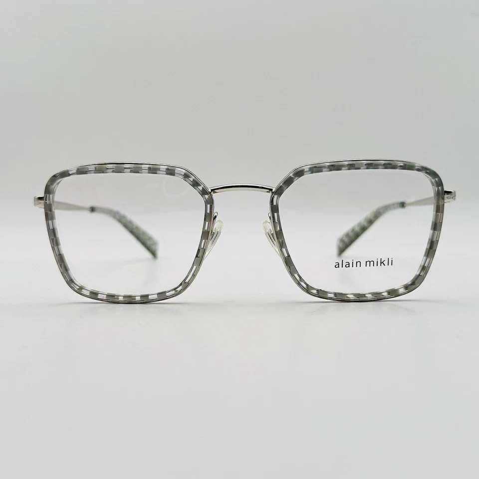 Anteojos Alain Mikli para hombre y mujer cuadrados grises plateados BEAUCARRE A02028 NUEVO Foto 1 de 4