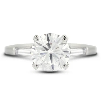 0.78ct H SI1 Round Natural Certified Diamonds White Gold Classic Engagement Ring - Image 1 of 4