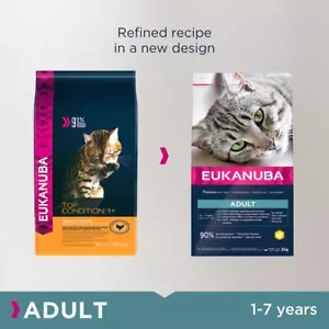 More details for eukanuba top condition 1+ adult dry cat food complete feline with chicken 2 kg