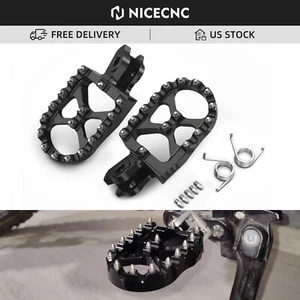Wide Fat Footrest Foot Pegs Rest Pedals For Suzuki RMZ 250 450 RMX450Z 2010-2019 - Picture 1 of 16