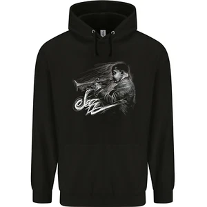 A Jazz Player Playing the Trumpet Childrens Kids Hoodie - Picture 1 of 3