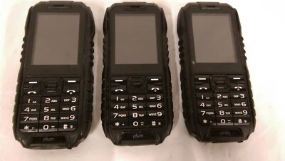 (Lote de 3) Teléfono 4G Plum Ram E400 Resistente -Para Piezas/No Funciona- Foto 1 de 4