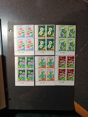 Stamps Of Dahomey Scott #226-31 ,MNH CONER DATE BLOCKS OF 4!! - Image 1 of 2