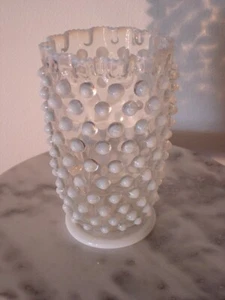 Elson Dew Drop Hobnail White Opalescent Celery Vase - Picture 1 of 3