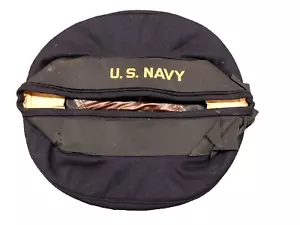 WWII US Navy Cap Hat 6 7/8 Donald Duck Dress Blue Service Sailor Wool Uniform - Picture 1 of 9