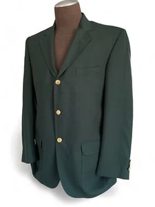 Vintage Orvis Blazer Mens 42L Green Sport Jacket Masters Gold Buttons Wool Blend - Picture 1 of 7