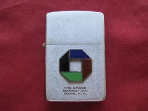 Vintage Zippo Lighter 1966 Advertising The Chase Manhattan Bank, N.A. - Picture 1 of 6