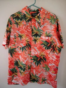 Vintage 60s Sir Clifford HolidayWear Tropical Hawaiian Aloha Mens Shirt M-L 48" - Picture 1 of 6
