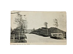 Postal Indian MoundS Mississippi River St Paul Minnesota 1919 NATIVO AMERICANO - Imagen 1 de 15