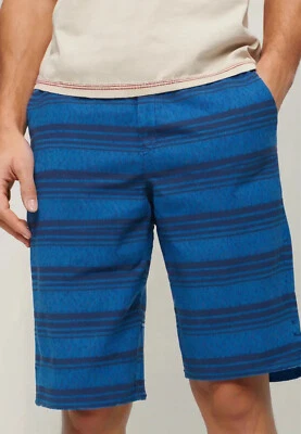 Puma Casual Golf Shorts Blue Striped Mens 40x11 23L Lightwt 4 Pokt Stretchy New - Image 1 of 4