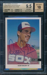 2017 Topps Archives Snapshots Ozzie Guillen Auto BGS 9.5 Gem Mint Autograph /80 - Picture 1 of 2