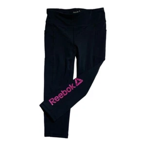 Reebok girls Size 4/ 5 activewear legging pants black pink Active Gym Grade - Picture 1 of 8