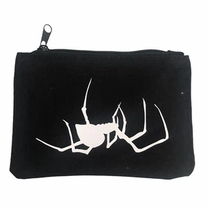 Bolsa de maquillaje cosmético araña blanca gateando bolsa gótico punk emo metal alternativo - Imagen 1 de 3